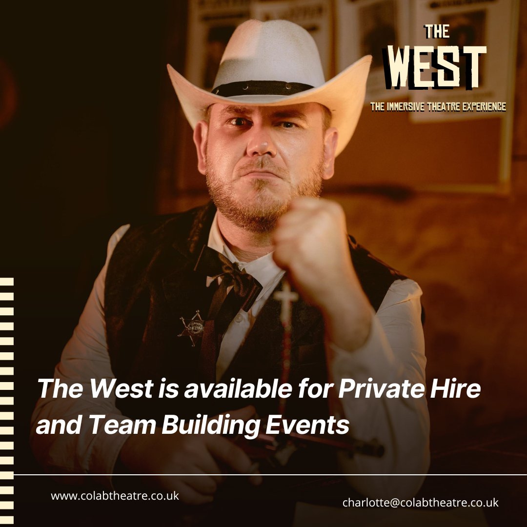 Are you looking for a fun Team Building event for you and your team? 

The West is available for private hire. For more information, get in touch via email today at charlotte@colabtheatre.co.uk