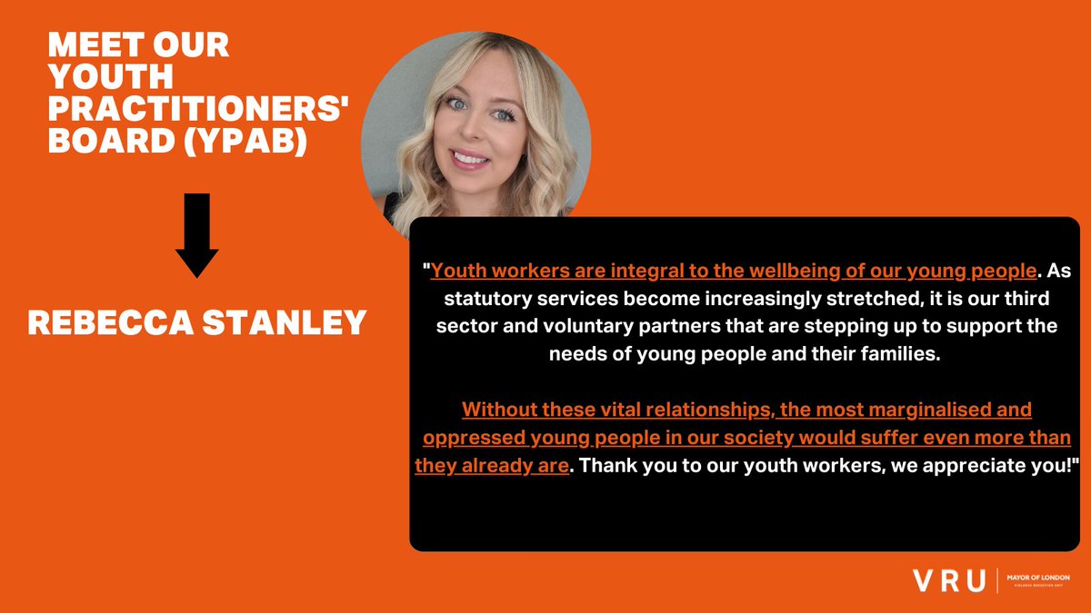 👏We are celebrating Youth Work Week (7th - 13th Nov) because we recognise the incredible impact youth workers have on young Londoners.

🙌We particularly want to celebrate our YPAB who continue to help us work towards our mission of stopping violence before it happens.
