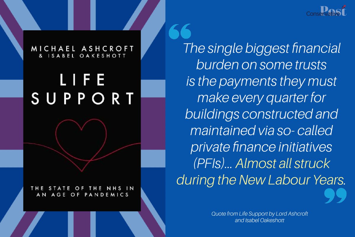ConsPost's tweet image. If only Labour hadn't made all those insane PFI deals when they were in power (akin to putting hospital builds &amp;amp; contracts on high interest credit cards). Perhaps then most NHS Trusts wouldn't have to be paying up to half of annual budgets today on just repaying off those loans.