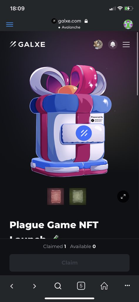 ⚠️⚠️⚠️ Kèo nóng bỏng tay - Plague Game NFT của Avalanche Launching

👀 Thời gian kết thúc: 14/11
⛔️ Giới hạn: 10000 NFT 

 Link claim ⬇️
galxe.com/Joepegs/campai…

10000 NFT và có tới 2000 suất WL  tỉ lệ trúng khá cao. Đợi mình nạp thêm ít AVAX rồi tiến hành gửi fee