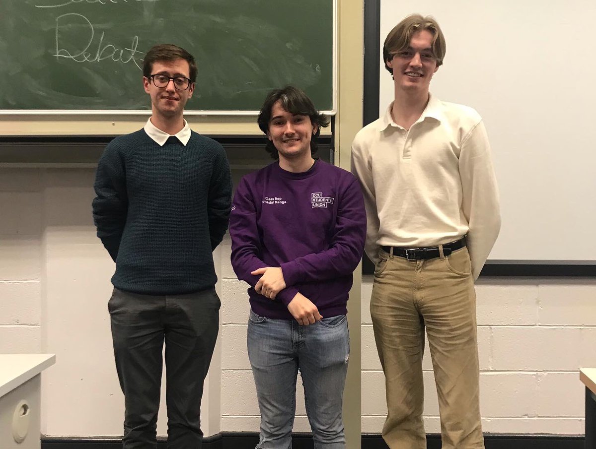 Thank you to everyone to attended our inter-party debate last night. 
Once again we saw all the young political talent in DCU along with a range of diverse options and policy perspectives.
Thank you to <a href="/DonnachaDCU/">Donnacha Ó Beacháin</a> for judging the debate.
<a href="/LawGovDCU/">Law and Gov DCU</a>