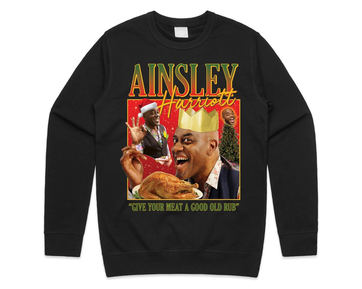 kate_willly's tweet photo. @gregjames granted it’s still early, but I sincerely hope you will be wearing an Ainsley Harriott Christmas jumper this year. https://t.co/lJdeETWAhg