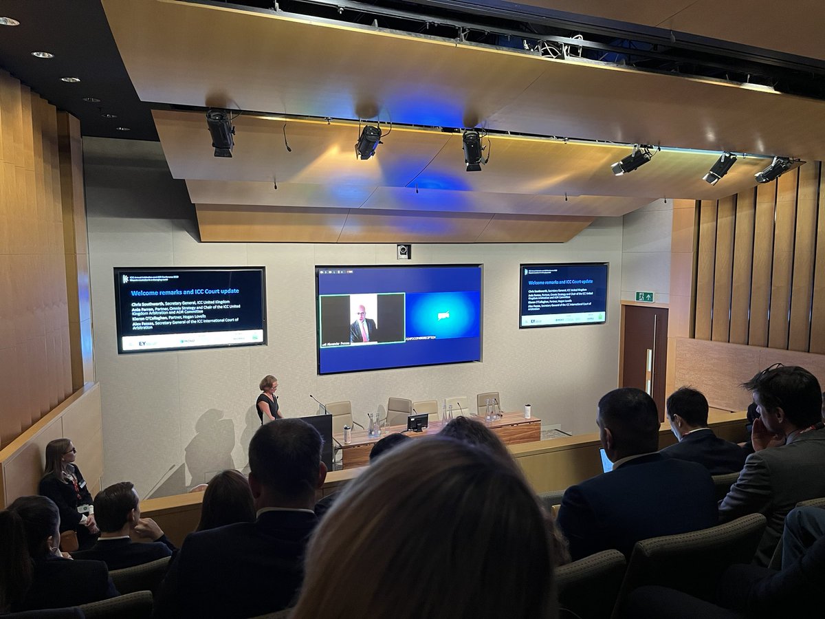 ARBDBChambers's tweet photo. ICC Annual Arbitration and ADR Conference 2022 at Hogan Lovells today in person and virtual tomorrow. 
Stephen Bate, Mark Appel, Richard Price and Martin Poulter from ArbDB Chambers attending. https://t.co/gW62THn3BK