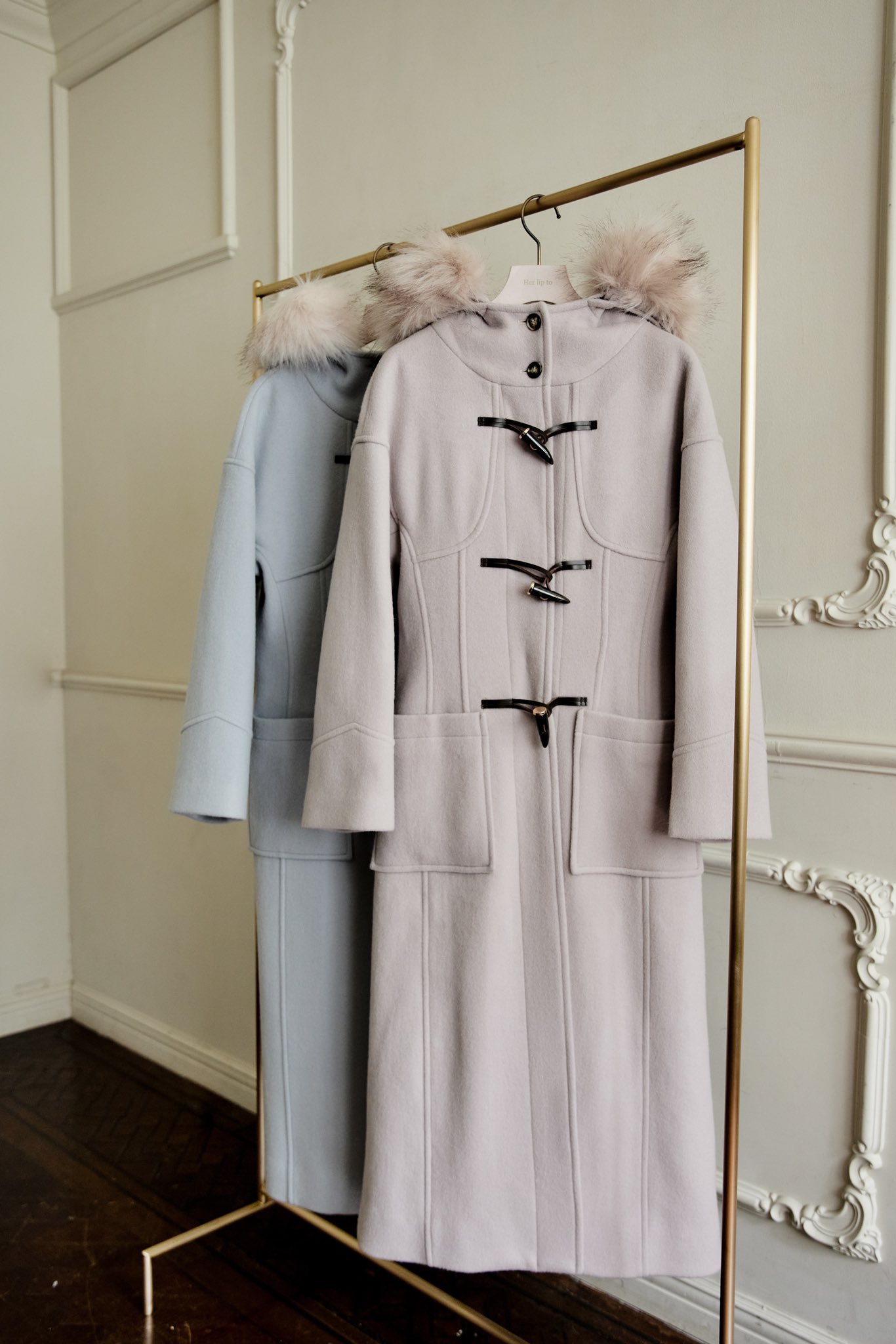 ジャケット・アウター Her lip to Faux Fur Hoodie Duffle Coat ジャケット・アウター Her lip to Faux Fur Hoodie Duffle Coat
