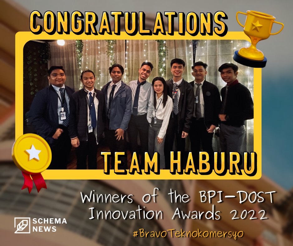 schemaslu's tweet photo. : SCHEMA News
Lousian IT Team grabs a spot in the BPI-DOST Innovation Awards
READ MORE: https://t.co/kJJhfUIgZq
Article by Villamor Dumlao
Layout by Angelica Soriano
Photos from Charles Obispo and Sean Santos
#BPIDOSTInnovationAwards2022
#BravoTeknokomersyo
#schemaNEWS https://t.co/OADykMmR4A