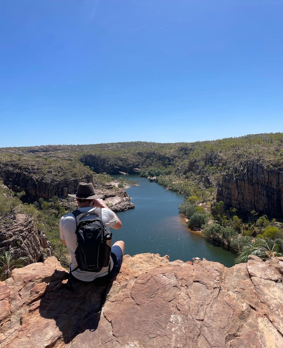 TravelByTy's tweet photo. Day 3: Kimberley's Road Trip
We had an early start waking up at the Nitmiluk Campground and started the day with a gorge boat tour. Afterwards we hiked along the gorge ridge line and took in some amazing views. 

#nitmiluknationalpark #roadtrip #australia #northernterritory https://t.co/ozN6iSetsY
