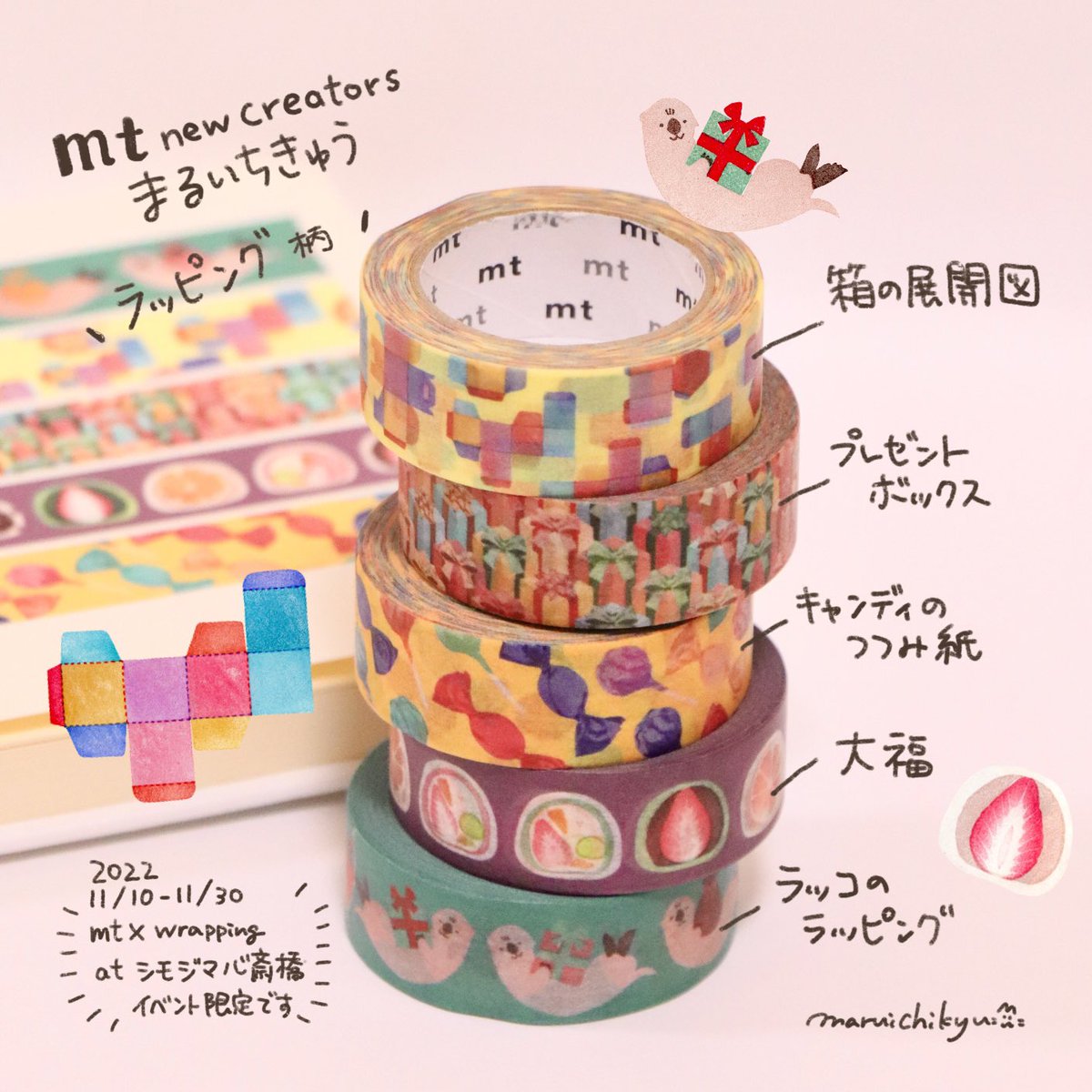 定休日以外毎日出荷中] mt まるいちきゅう マスキングテープ