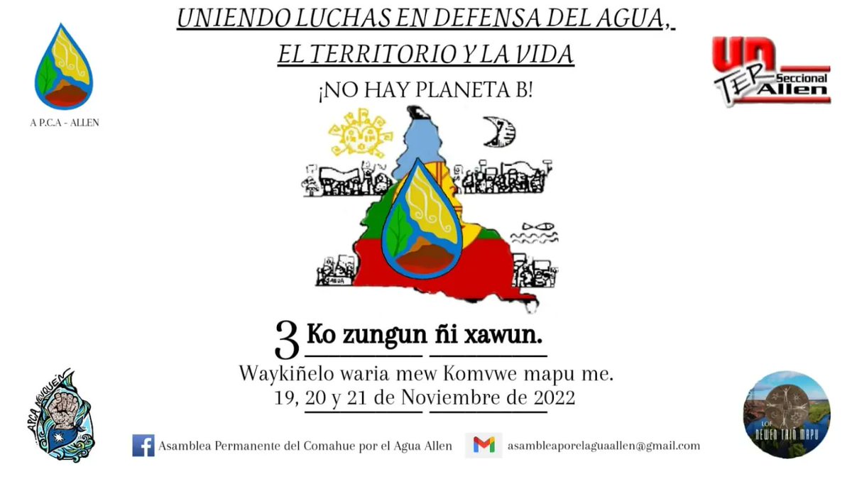 ApcaNeuquen's tweet photo. 💧3a Cumbre Latinoamericana del Agua para los Pueblos💧

Inscripciones hasta el 14 de noviembre!!

https://t.co/aD05goIKx4 https://t.co/mqHOmkdOGS