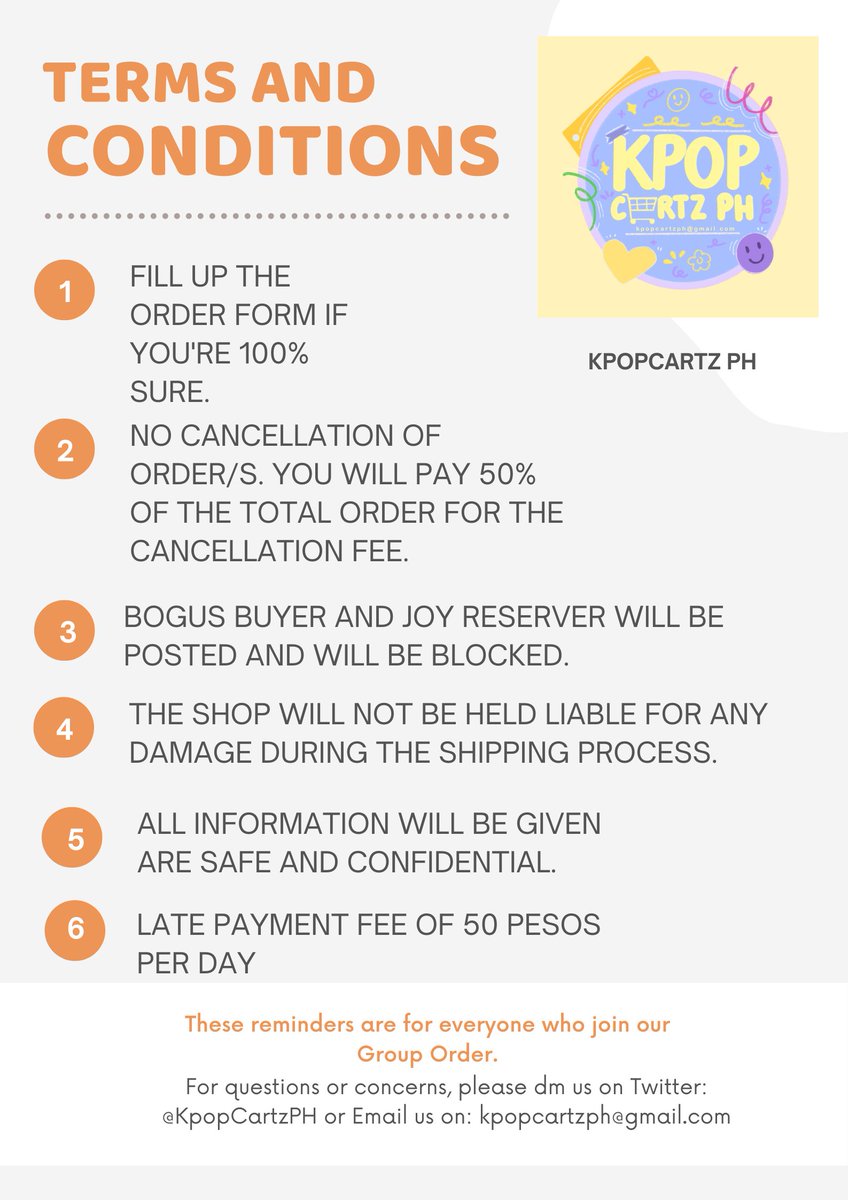 KpopCartzPH's tweet photo. ✧・ﾟ:* WELCOME TO KPOPCARTZ PH *:・ﾟ✧

♡ Group Orders: #KPCGo
♡ Updates: #KPCUpdates
♡ Arrivals: #KPCArrivals
♡ Feedbacks: #KPCFeedbacks
♡ Giveaways: #KPCGiveaways
♡ Onhand Items: #KPCOnhand
♡ Interest Check: #KPCInterest https://t.co/WUsXSCc2uO