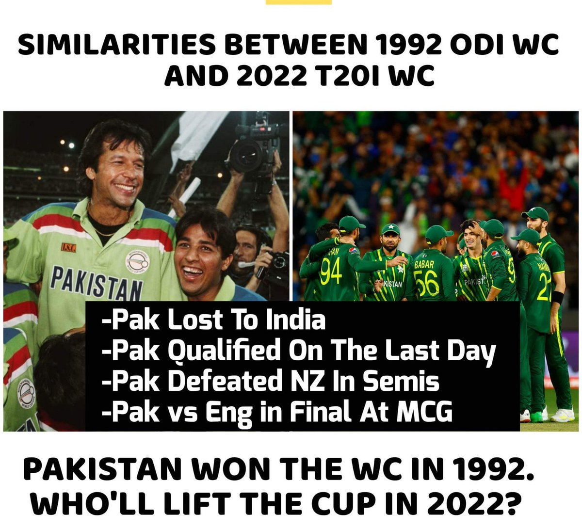 FaLi_66's tweet photo. History is repeating itself 🥰
#QudratKaNizam
#T20Iworldcup2022 https://t.co/WJvlqejWSx