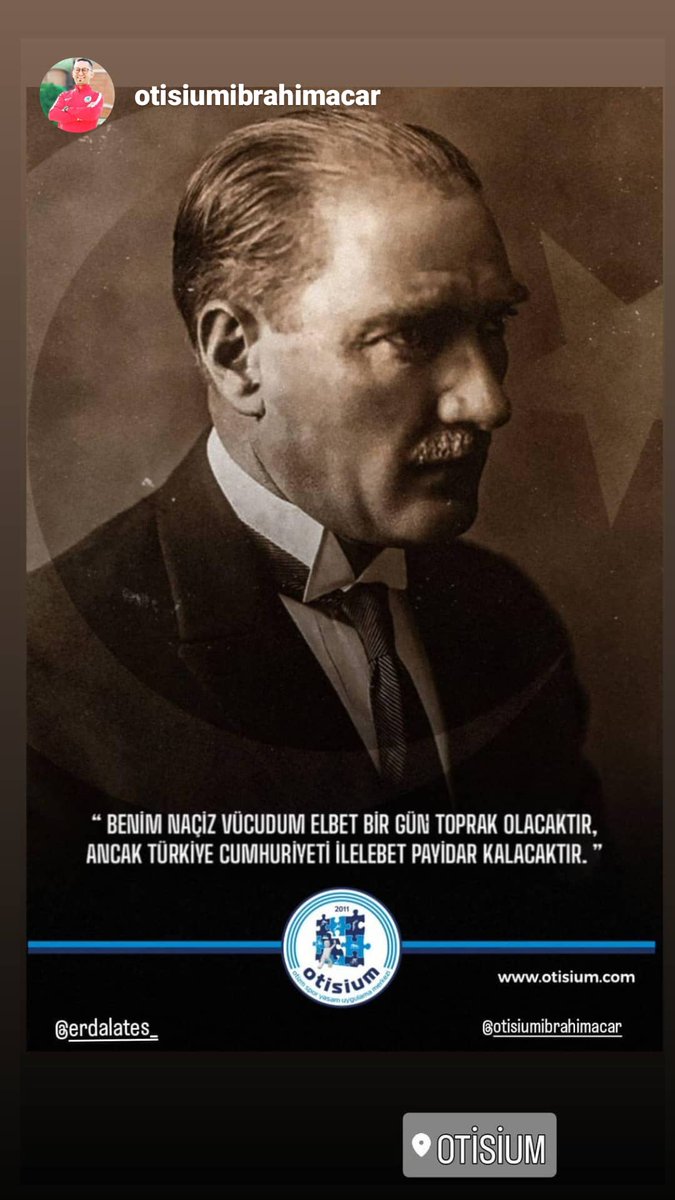 Cumhuriyetimizin kurucusu, bağımsızlık mücadelemizin önderi Gazi Mustafa Kemal Atatürk'ün aramızdan ayrılışının 84. yıl dönümünde;  değerli şahsını, kahraman silah arkadaşlarını, aziz şehitlerimizi, ebediyete intikal eden tüm gazilerimizi rahmetle, minnetle ve saygı ile anıyoruz.