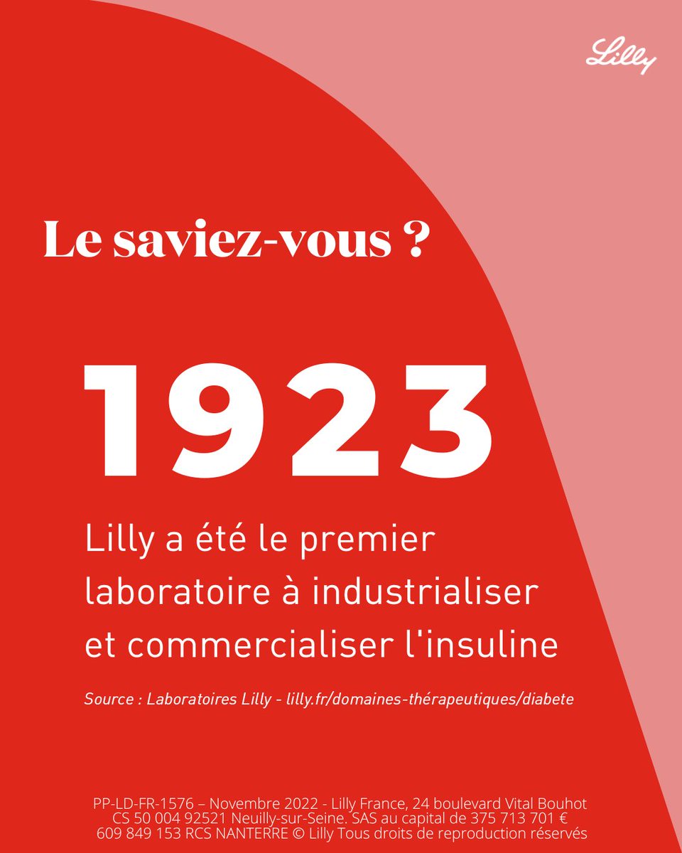 Le 14 novembre prochain aura lieu la #JournéeMondialeduDiabète.
L'occasion de rappeler qu'avant la découverte de l'#insuline en 1921, la vie des personnes vivant avec un #diabète était écourtée. Cette molécule change la vie de millions de patients chaque jour à travers le monde.