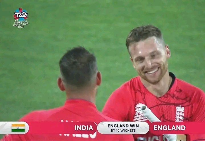 MultaniAjmal88's tweet photo. A bad luck for #India.
In 2021 #Pakistan win by 10 wickets.
In 2022 #England win by 10 wickets.
Mere Hamsayoo Ki Paye Krney Ooo 10 wickets se Harney ki Chas te nahi Pye Gai...? https://t.co/2YVaGEOOHN
