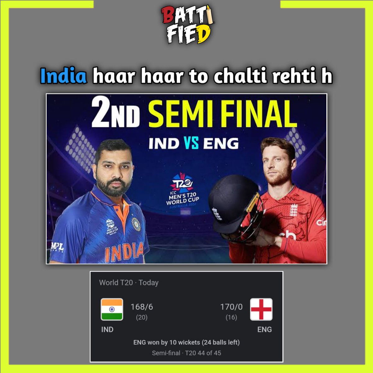 England knocked out india from t20 world cup
Now we will see England vs Pakistan in T20 world cup final.
#INDvsENG #PakvsNz #ENGvsIND #T20Iworldcup2022
