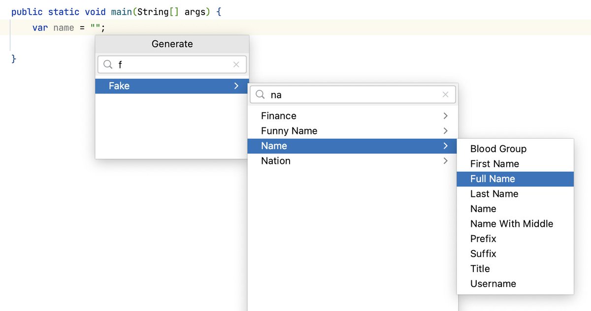 epragt's tweet image. Very surprised (and impressed!) to learn, as one of the maintainers of Datafaker, that there&apos;s already a #Datafaker #IntelliJ plugin! plugins.jetbrains.com/plugin/14607-f… #jetbrains #java