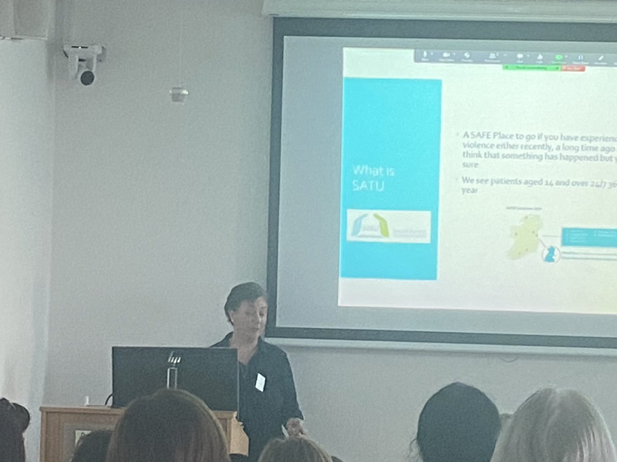 Nessa Gill presenting on the role as ANP in forensic examination in regional hospital Mullingar at the Nursing and Midwifery symposium in NMH