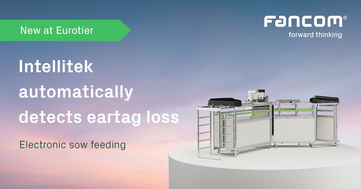 The Intellitek feeding station for gestating sows in group housing has been expanded with pre-recognition. This automatically detects and separates sows without an ear tag from the group. You can see the new Intellitek option at <a href="/EuroTier/">EuroTier</a> stand, H17D28. tinyurl.com/yttr9an5