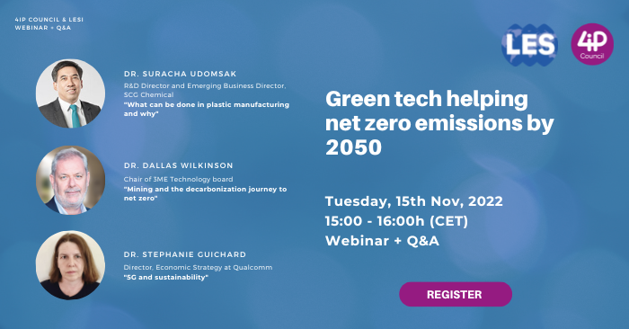 New upcoming webinar to add to your calendar! Together with <a href="/LESIntl/">LES International</a> we are doing a webinar and Q&amp;A called: "Green tech helping net zero emissions by 2050"
⏰Tuesday 15th Nov at 15:00h (CET)
🔎Register here: lnkd.in/eu9zyhWE