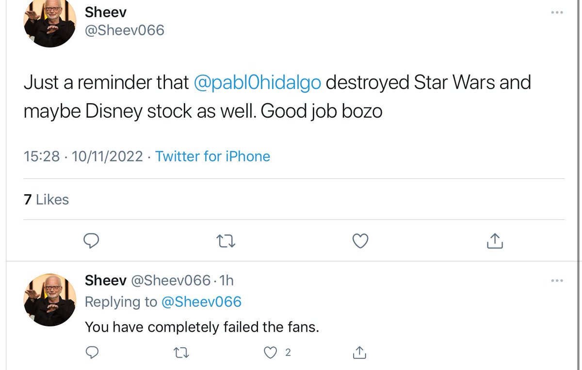 sheevsshittakes's tweet image. Sheev, please learn what Pablo's actual job is.

Hilarious that he goes after Pablo all the time considering his apparent super villain origin story is “Pablo bullied me on my personal account in 2018 for not liking The Last Jedi”
