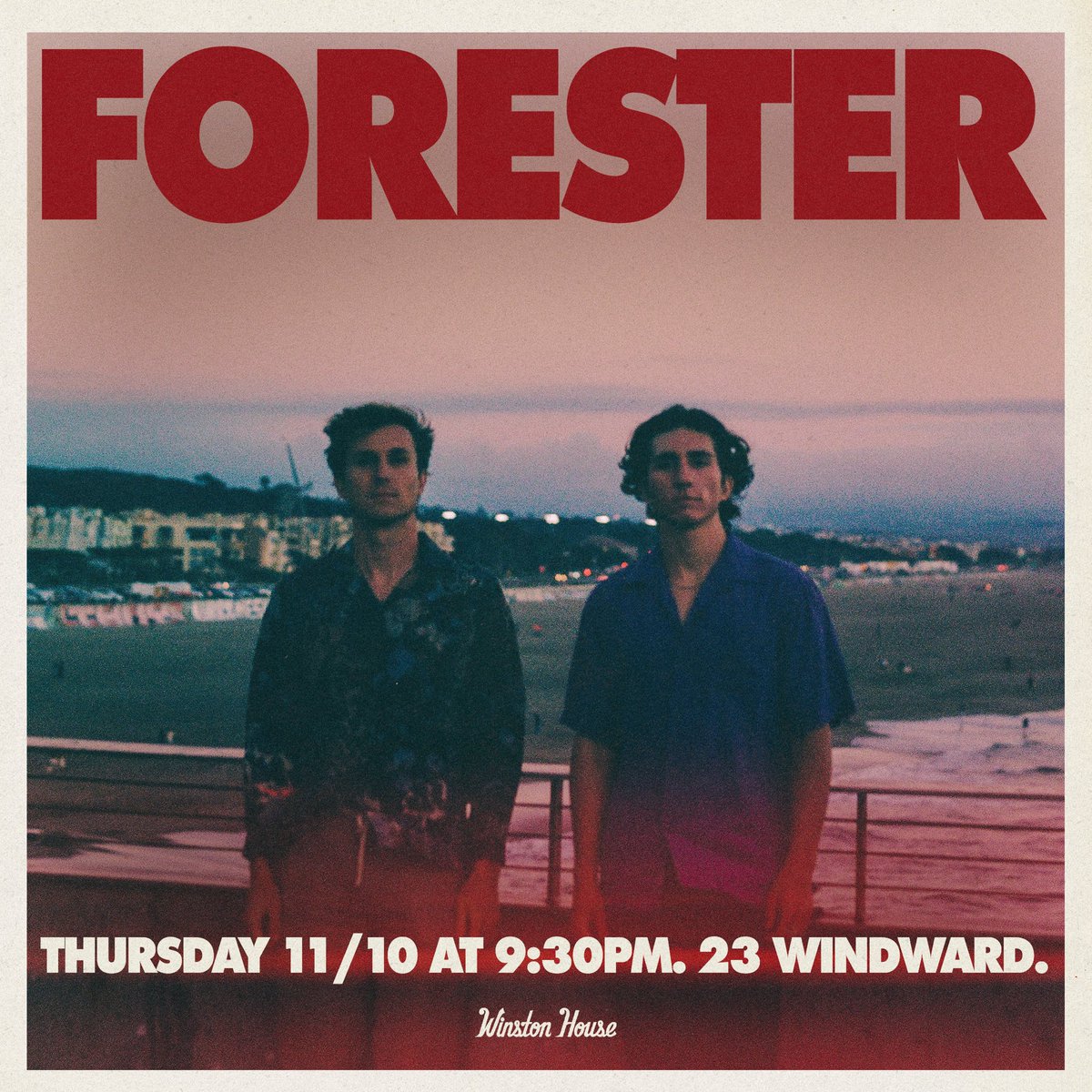 We’re playing a live set at Winston House tonight in Venice… come hang out. RSVP here: winstonhouse.com/rsvp-forester