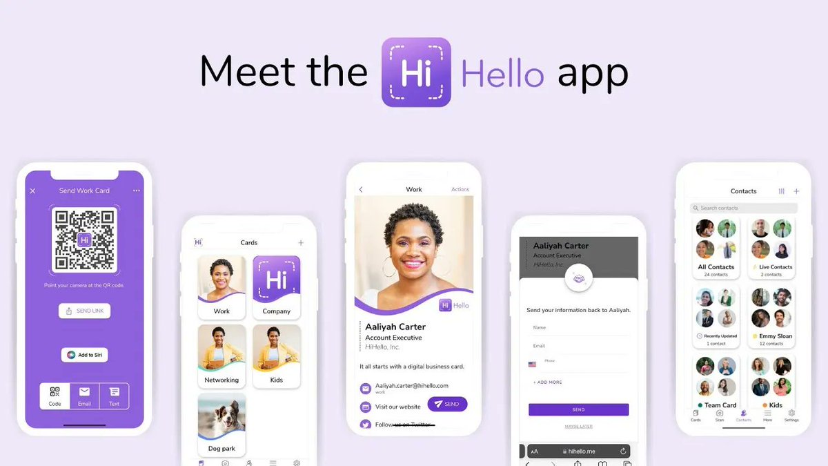 HiHello's tweet image. Have you heard of #DigitalBusinessCards? Check out what the #1 digital business card app has to offer. #HiHello  buff.ly/3UnKI7R