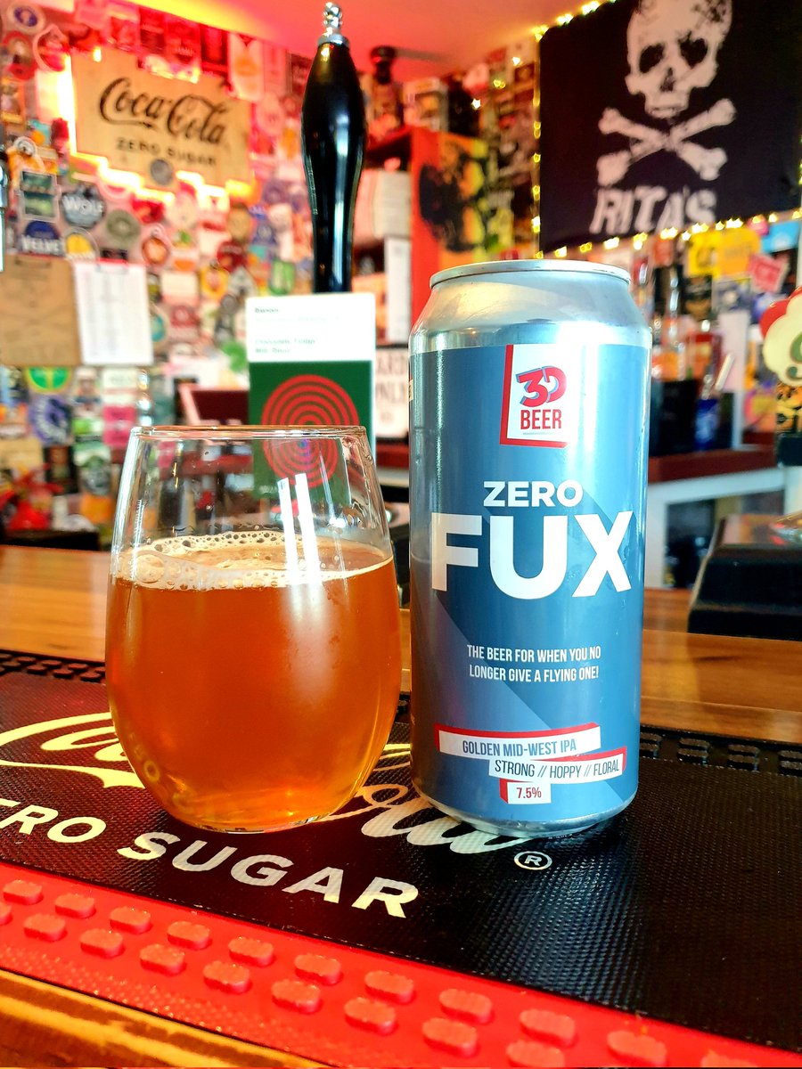 KLBeerHunter's tweet photo. @3dbeercom Zero Fux.

Cracking hoppy IPA at @ritas_redcar last week. Would love to see this over in #KL. 

#WestonSuperMare #CraftBeer https://t.co/XUhyd5ouJn