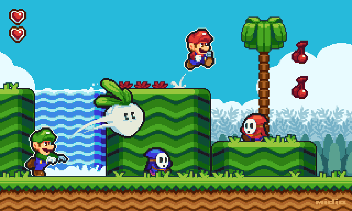 midio's tweet photo. It's been forever since I last posted any pixel art here, right? So here you go, my rendition of my favorite Super Mario game! 🍄❤️ https://t.co/ZWG6vbOlyx