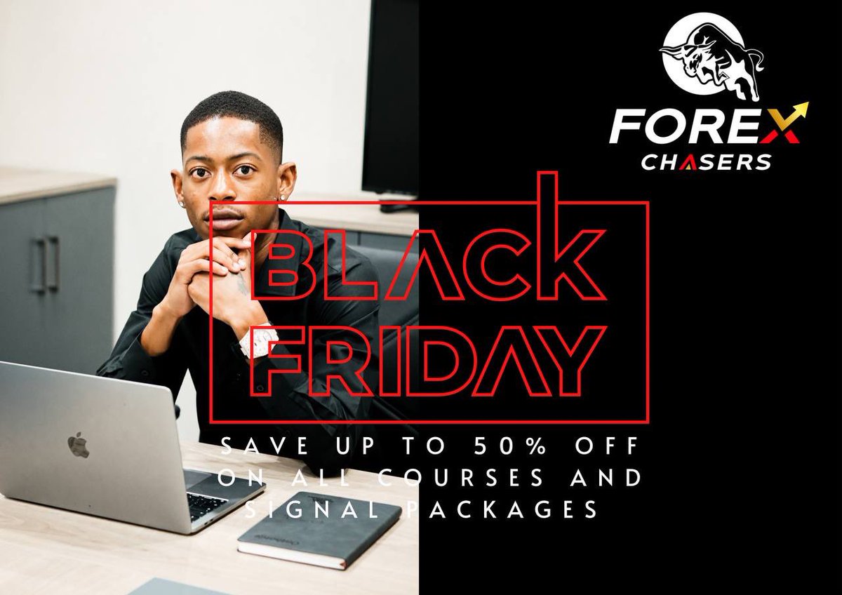 SteezMothupi's tweet photo. ‼️Black Friday Promo‼️

The opportunity to becoming a Chaser🙏🏽

We running a Black Friday special that will commence on the 15th 🔥 You will be able to afford all packages at Forex Chasers for 50% cheaper 😇

Be sure to look out for more updates and how you can become a Chaser💸 https://t.co/RoDILlrIwe