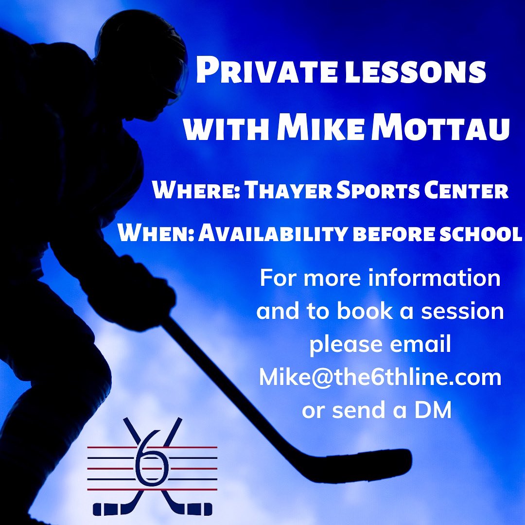 Private lessons available 🏒 

For more information please send a DM or email mike@the6thline.com