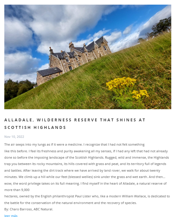 charo_barroso's tweet photo. Alladale, wilderness reserve that shines at Scottish Highlands @NatureTrustEU #ABCNatural @ter4bithi4 
✅ 🆕 In the following link you can download the original article in PDF version 👇
https://t.co/vtwhMVXFyL https://t.co/aa2Wv39w6v