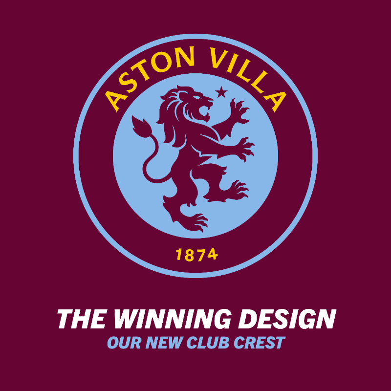 AVFCOfficial's tweet photo. Introducing: Aston Villa Football Club's new crest from the 2023/24 season. 🟣