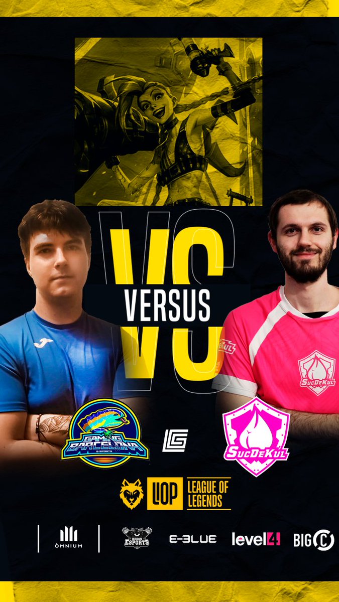 <a href="/omnium/">Òmnium Cultural</a> @Heron_Esports <a href="/EBlueGaming/">E Blue</a> <a href="/OmniumLleida/">Òmnium Lleida-Ponent</a> <a href="/level4teches/">level4</a> <a href="/SucDeKul/">SucDeKul</a> @HarangEsports <a href="/FamiliaIogurt/">Família Iogurt</a> <a href="/GamingBarxelona/">Gaming Barcelona eSports Club</a> <a href="/ACLesports_/">ACL ESPORTS</a> <a href="/lol_nextlevel/">Next Level</a> <a href="/DreamMakersClub/">Dream Makers eSports</a> <a href="/Night_Blinders/">Night Blinders</a> <a href="/LuckersLAL/">Los Angeles Luckers</a> <a href="/GreenDolphinG/">Green Dolphin Gaming</a> 1️⃣ Partit

<a href="/GamingBarxelona/">Gaming Barcelona eSports Club</a>
 
⚒️ <a href="/PirataFunado/">PirataFunado</a>
🎍 @Trakelo
🎩 <a href="/tito_peps/">Peps</a>
🏹 #Pata
🛡️ <a href="/DuMe1989/">DuMe</a>

🆚

<a href="/SucDeKul/">SucDeKul</a>
 
⚒️ <a href="/CampruArnau/">EDG Campru</a>
🎍 <a href="/AlbertJov1/">Albert Jové</a>
🎩 <a href="/miguel_quetz/">Quetz</a>
🏹 <a href="/KaTzGaMeS1/">KaTzGaMeS</a>
🛡️ <a href="/MrPostele/">EDG MrPostele</a>

Col: <a href="/omnium/">Òmnium Cultural</a>, @Heron_Esports, <a href="/EBlueGaming/">E Blue</a>, @bigc_bcn, <a href="/OmniumLleida/">Òmnium Lleida-Ponent</a> i <a href="/level4teches/">level4</a>