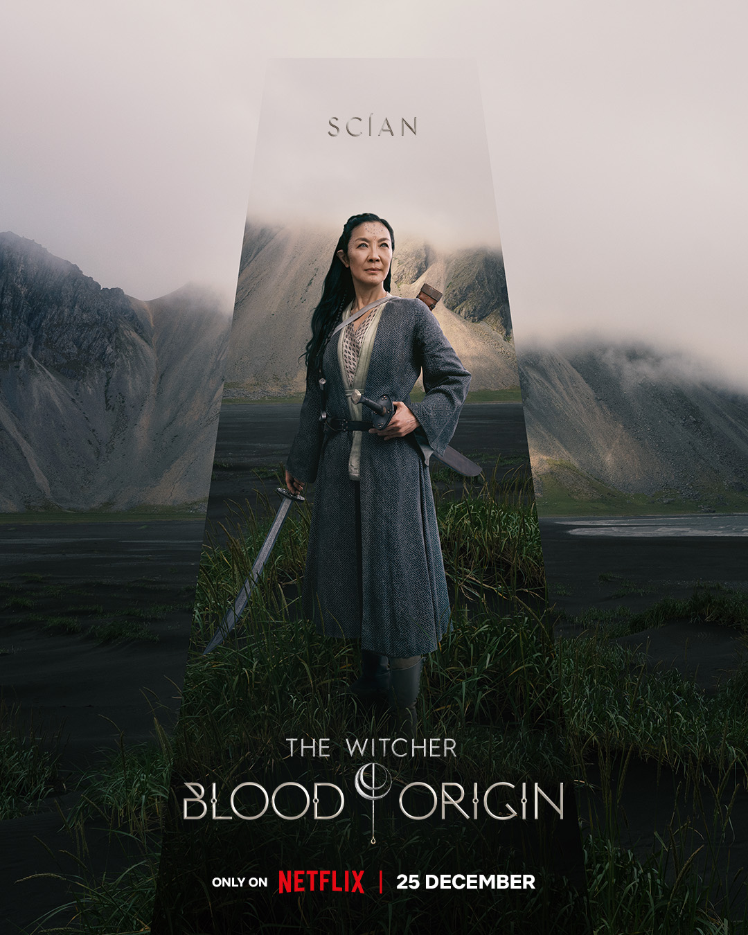 The Witcher on X: Michelle Yeoh is Scían. The Witcher: Blood Origin  arrives on Netflix, Dec 25⚔️  / X