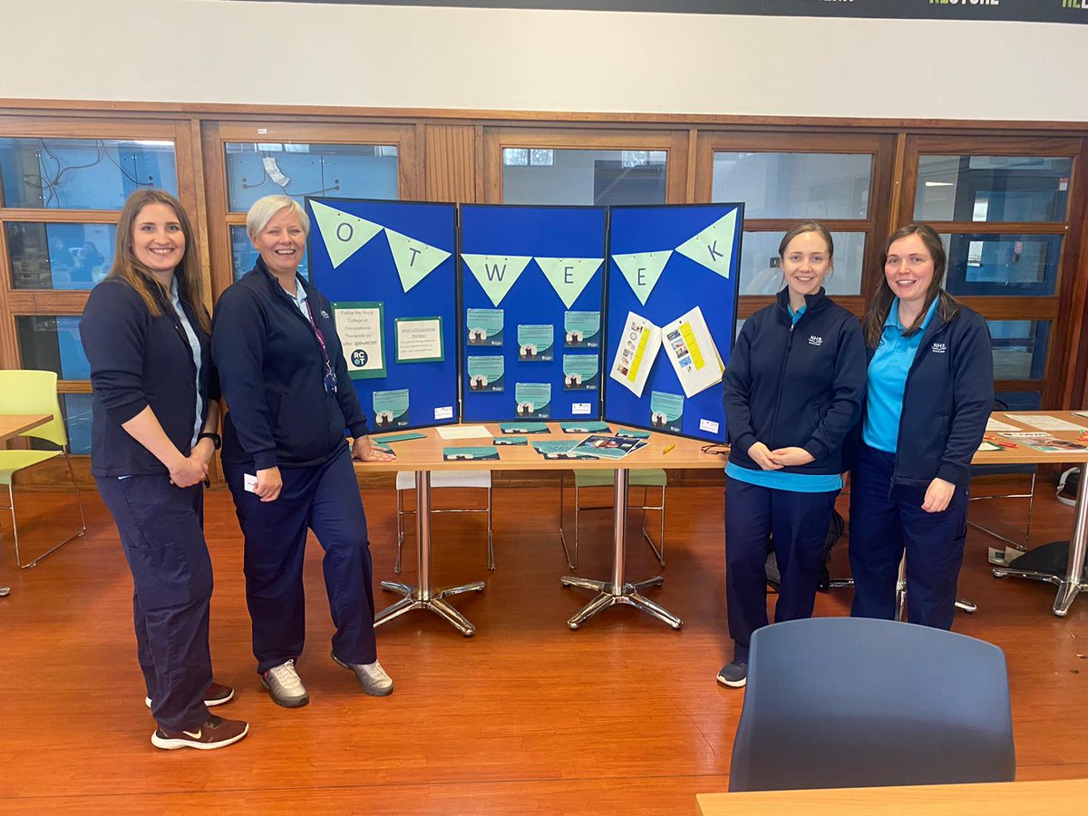 The OTs working in the Learning Disability service hosted a stand at Fife College in Dunfermline today and the team had some great conversations with lots of college staff and students who were all really very keen to learn about the OT 'Life Hacks'.