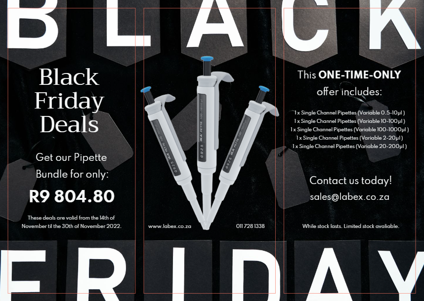 LabexLtd's tweet image. Don&apos;t miss out on our pipette bundle for only R9 804.00 this black friday. 

For more information or a quotation please contact us on 011 728 1338 or send us an email to sales@labex.co.za

This deal is avaliable from the 14th - 30th November 2022.

While Stock Lasts.