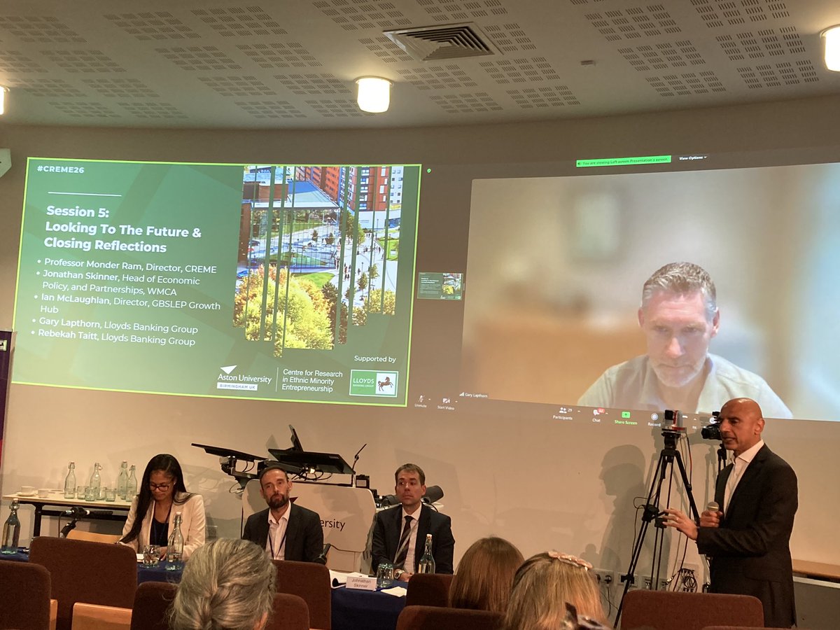 LBGAmbMidlands's tweet photo. . @LBGplc’s Rebekah Taitt & @gary_lapthorn contributing to a great discussion at #CREME26 - sharing some of the work we’re doing to support Black businesses & entrepreneurs, but also looking to the future and discussing what’s next @CREMEatAston https://t.co/PR38KGi0C6