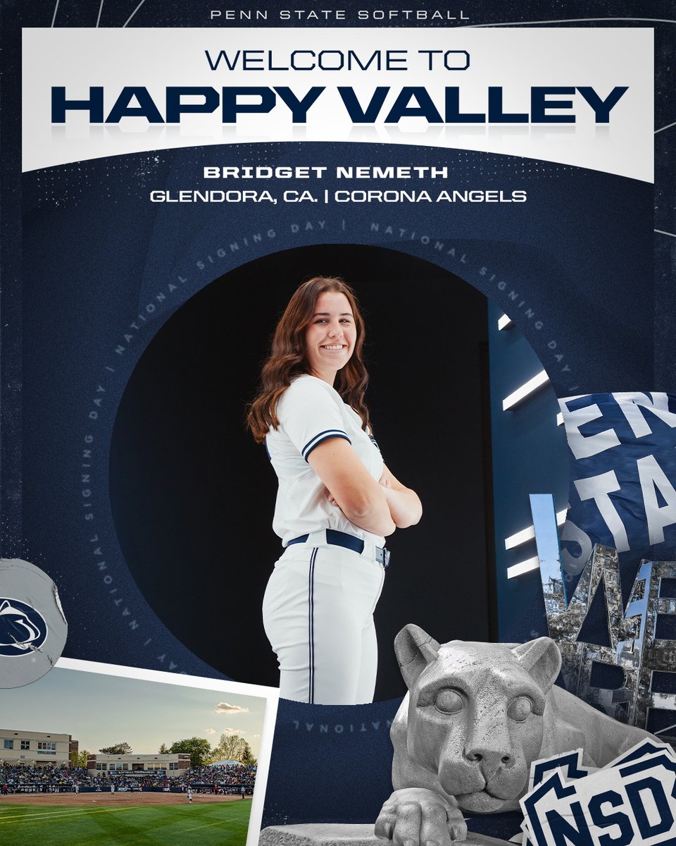 ✅🖊️Signed! 

<a href="/bridgetnemeth26/">Bridget Nemeth</a> is officially a Nittany Lion! 🦁🥎

#WeAre