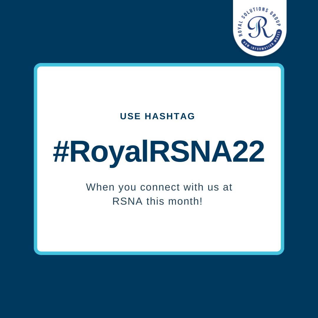 RoyalHealthInc's tweet image. Visit us and find out how #Royal accomplishes straight through processing in #healthcare: bit.ly/3fUjxmt

@RSNA

#StraightThroughProcessing #RSNA #RSNA2022 #RSNA22 #Radiology #SparkingInnovation #RSNANews #RoyalRSNA22