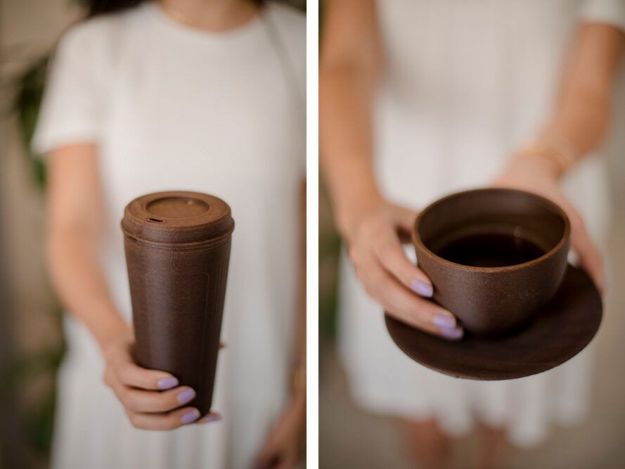 Coffee Kreis are Making Coffee Cups Circular. The cup, travel mug, and saucer are all made from coffee grounds and plant based materials. Following up on an earlier tweet with images. <a href="/inhabitat/">Inhabitat</a> <a href="/coffeekreis/">Coffeekreis</a> #foodwaste #circulareconomy