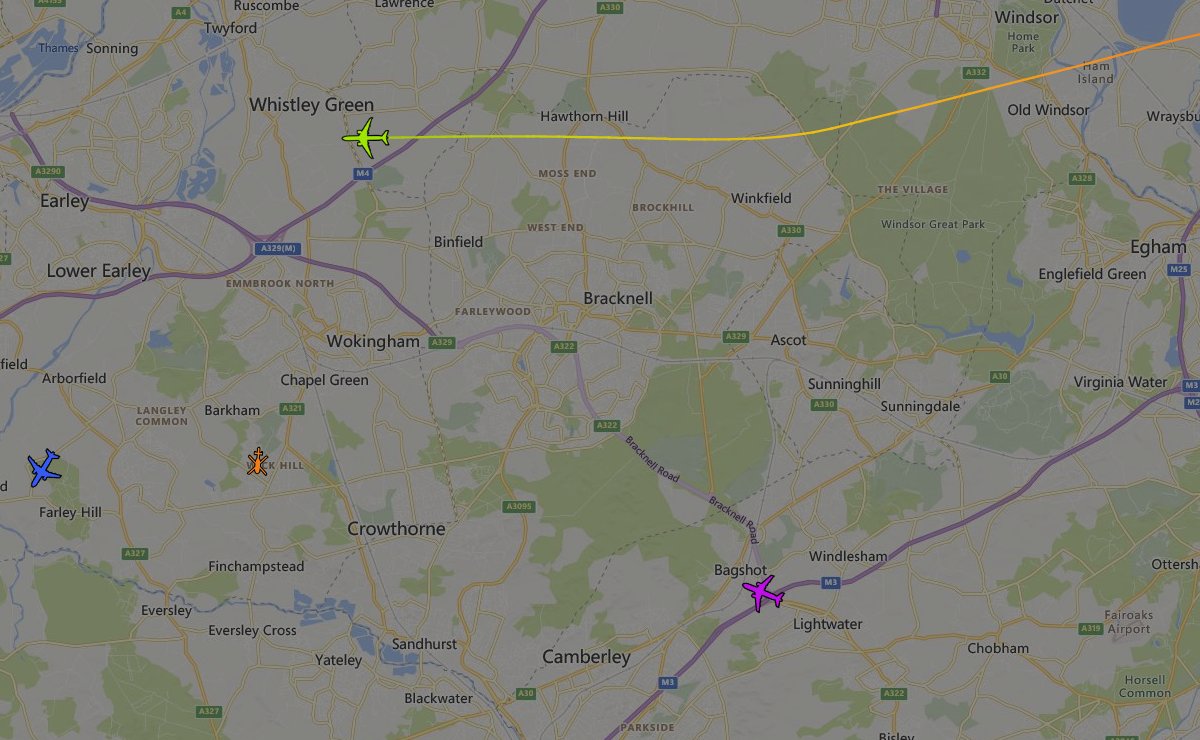 🇬🇧 #SPEEDBIRD #BAW2AS LHR-ORD: 2.7mi away heading W, travelling 277mph @ 7000ft #Heathrow #Departure [British Airways] [78 Tracked Flights @ 04:44:10 PM] #AboveBracknell #RG12 #RG42 #ADSB I've seen this aircraft 9 times before!