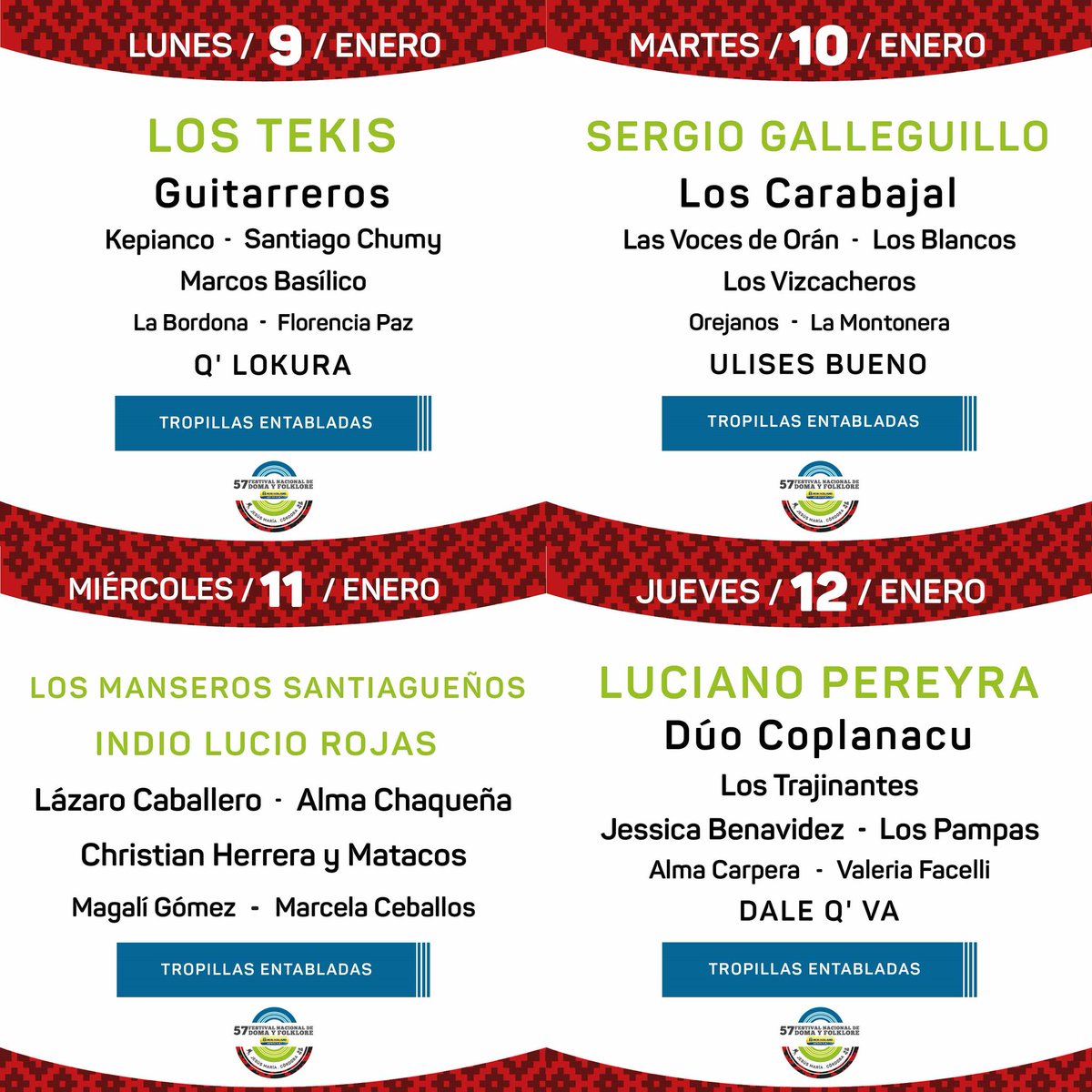 porquetendencia's tweet photo. "Jesús María":
Porque se conoció la grilla para la próxima edición del Festival Nacional de Doma y Folklore https://t.co/C5jwQ3sYtP