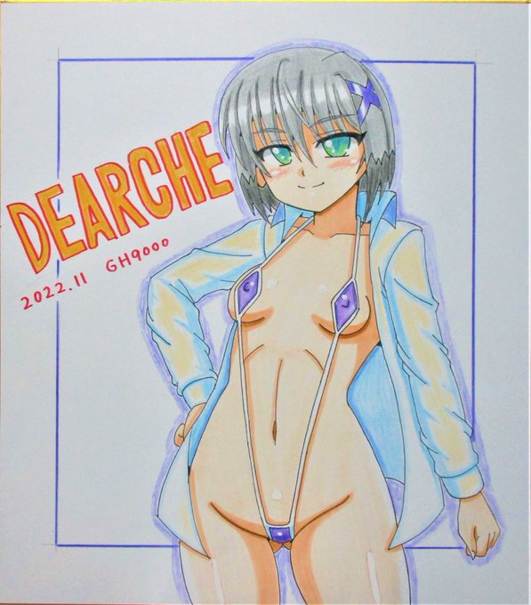 11月の色紙、スリングショット水着ディアーチェ完成しました～😊😆 