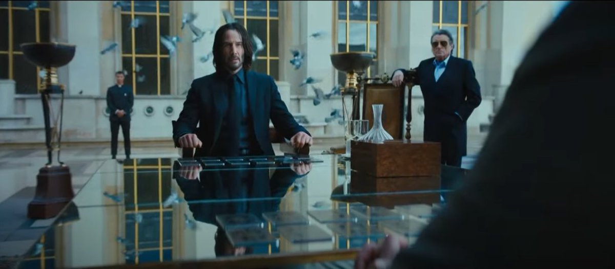 eunnieverse's tweet image. John Wick looks like he's about to play the most intense game of Yu-Gi-Oh