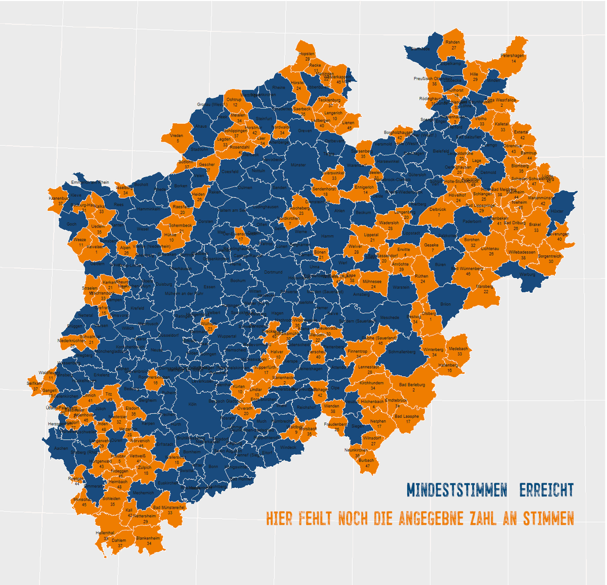 Wow! Heiligenhaus, Halle, Attendorn, Hemer, Hückeswagen, Kierspe, Lotte, Ostbevern, Reichshof...   Immer mehr ländliche Gemeinden in NRW schaffen die erforderl. 50 Bewertungen beim Fahrradklima-Test #FKT22 und kommen so in die Auswertung. Die neue  Liste:  nrw.adfc.de