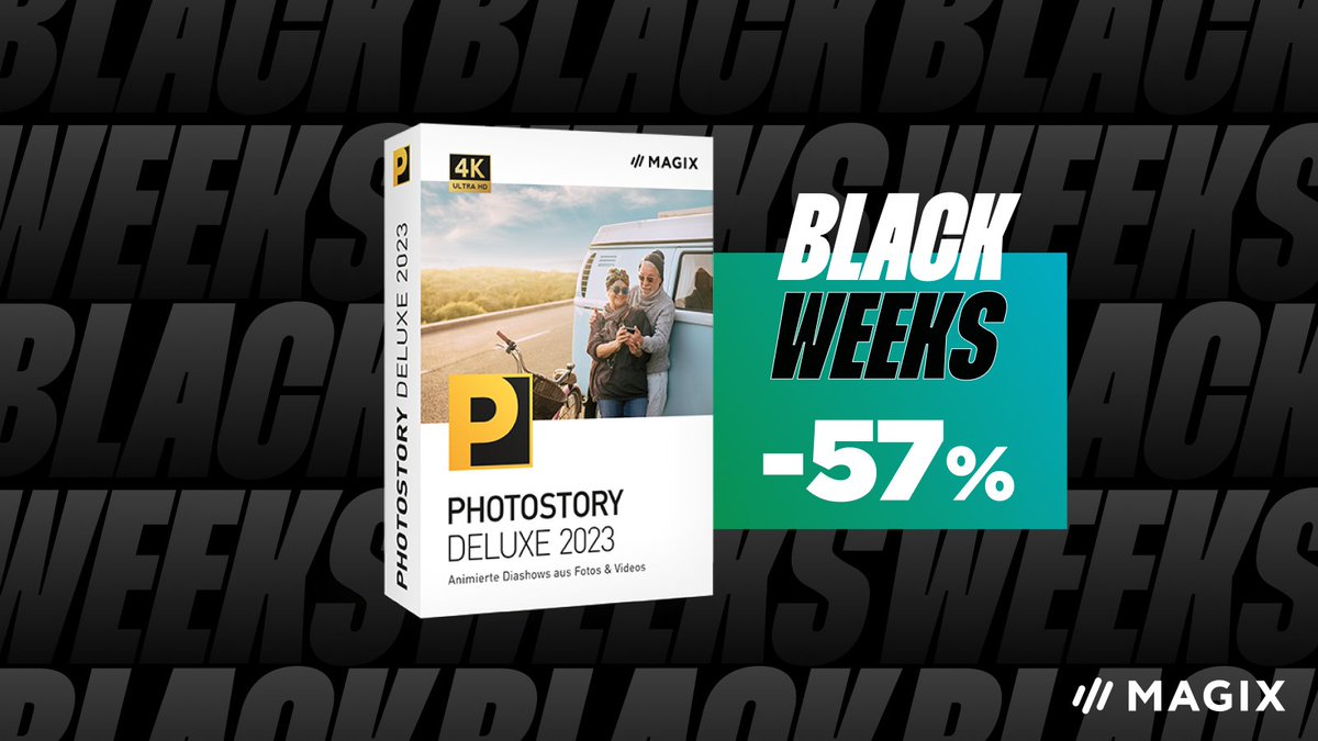 Verwandele deine schönsten #Fotos und #Videoaufnahmen in eine faszinierende Photostory.

Kaufe heute deine MAGIX Photostory deluxe 2023 Version und spare 57% mit unseren ✨BLACK WEEKS✨ Deals und erstelle magisches.

Hier geht's zum Angebot: bit.ly/3E1Ujfc