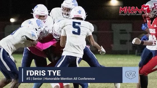 Detroit_VCPFB's tweet photo. Congratulations to our Senior WR/DB class of 23! @Dristye5 for making Honorable Mention All Conference. #THEEVCP https://t.co/m5hztGsmrP