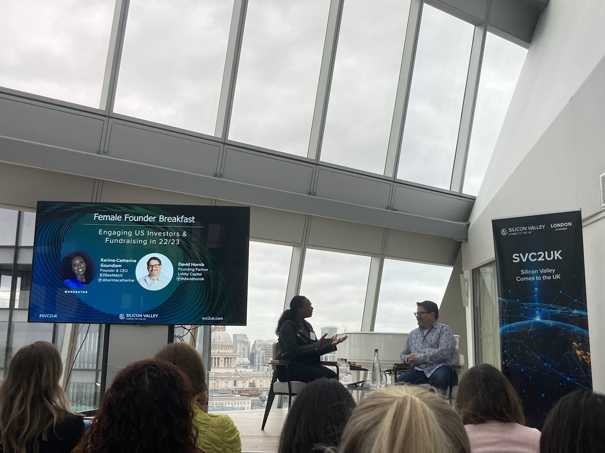 Co-Laboratories (@colaboratories) on Twitter photo Loved the insight from <a href="/davidhornik/">David Hornik</a> about how to deal with VCs and when to not take their money (choice words involved 😂). Led by the awesome founder <a href="/karimacatherine/">Karima-Catherine</a>
#VentureCapital #Equality #growth #impactinvesting #SVc2UK Loved the insight from <a href="/davidhornik/">David Hornik</a> about how to deal with VCs and when to not take their money (choice words involved 😂). Led by the awesome founder <a href="/karimacatherine/">Karima-Catherine</a>
#VentureCapital #Equality #growth #impactinvesting #SVc2UK
