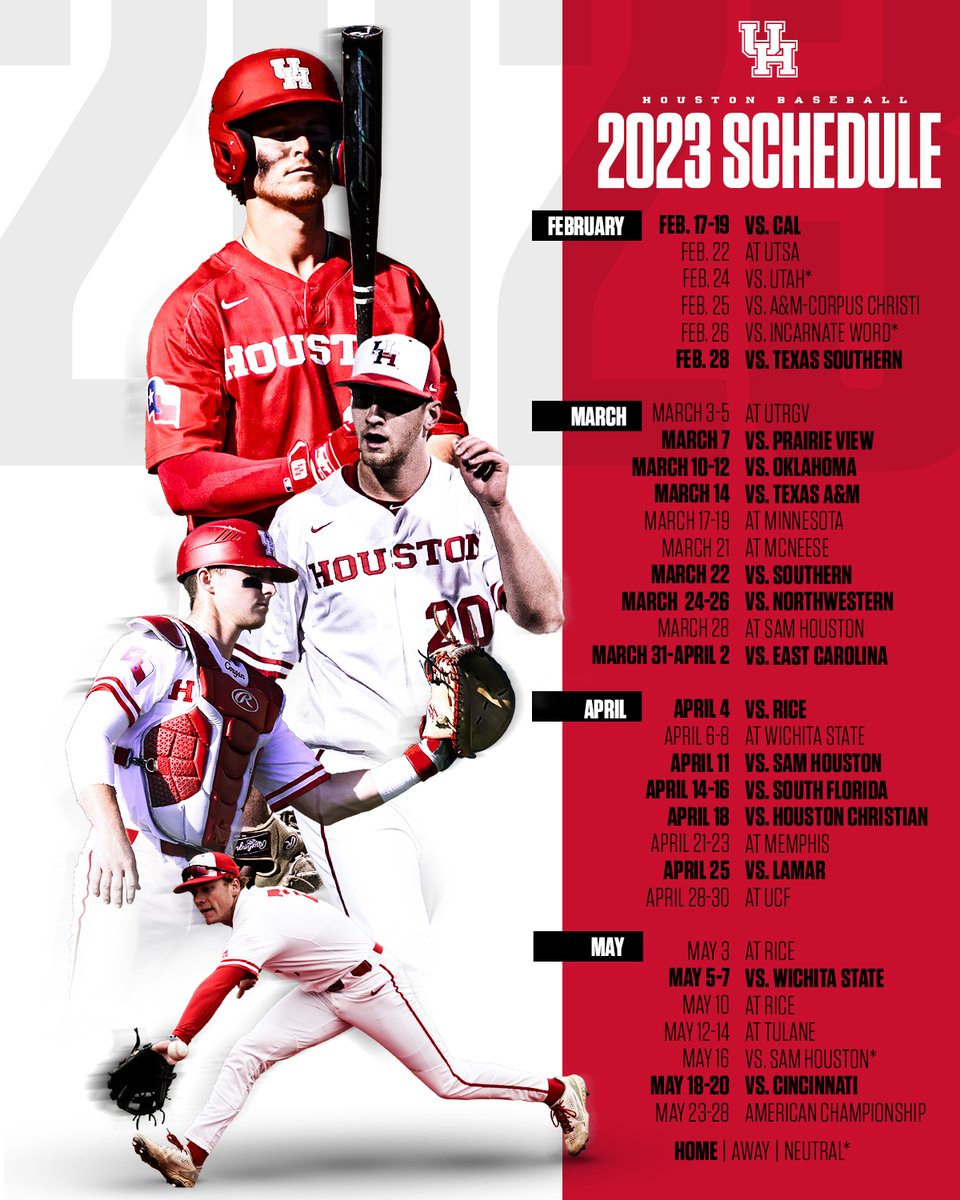 Mark. Your. Calendars. 🗓

The 2023 Schedule is HERE. 

#GoCoogs x #M64