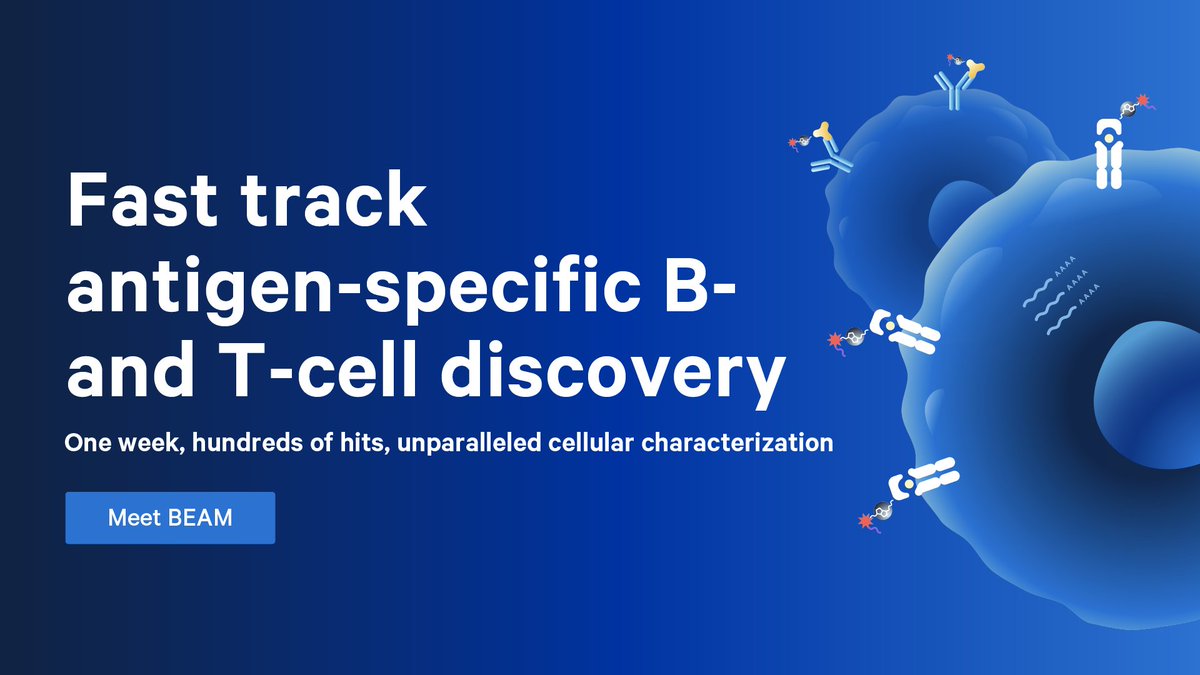 New immunotherapies are lurking amongst billions of B cells and T cells. But finding one is like searching for a needle in a haystack. BEAM—our new antigen-specific clonotype discovery workflow—can help you make the next breakthrough in a flash ➡️ 10xgen.com/3FYbqA2