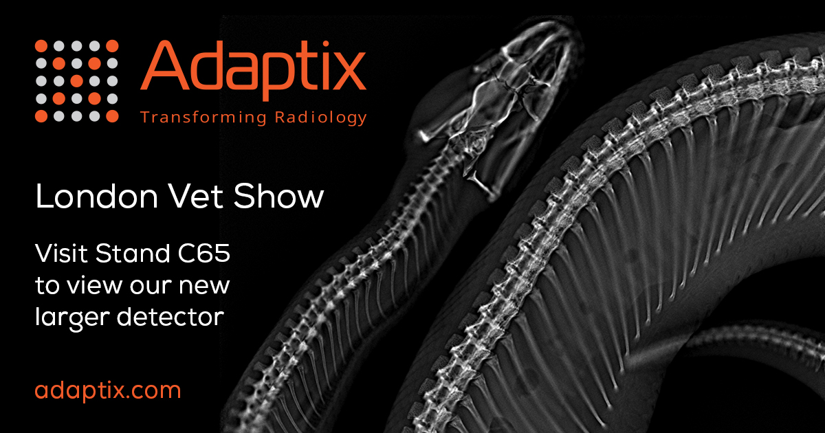 Not long to go until we share our 3D veterinary imaging system with its new larger detector <a href="/VetShow/">Vet Shows</a>. Visit us on stand C65, to see a working unit where you can pick a skull and try your own 3D imaging.  adaptix.com/lvs-2022/ #londonvetshow #veterinarylife <a href="/adaptiximaging/">Adaptix Ltd</a>
